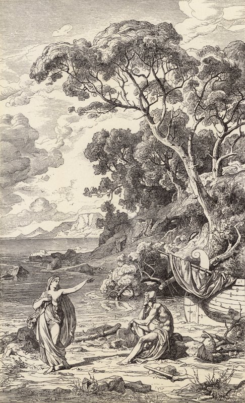 Odysseus und Kalypso von Friedrich the Elder Preller