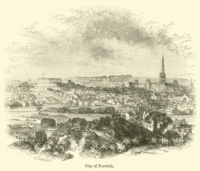 Stadt Norwich von G. F. Sargent