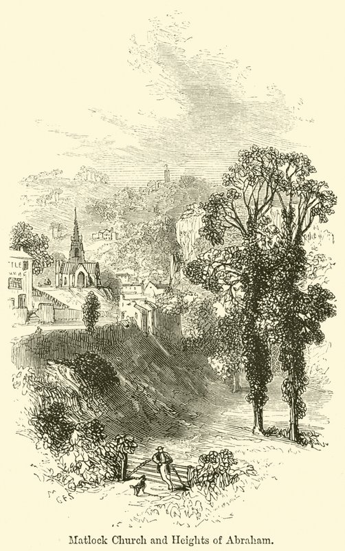 Matlock Kirche und Höhen von Abraham von G. F. Sargent