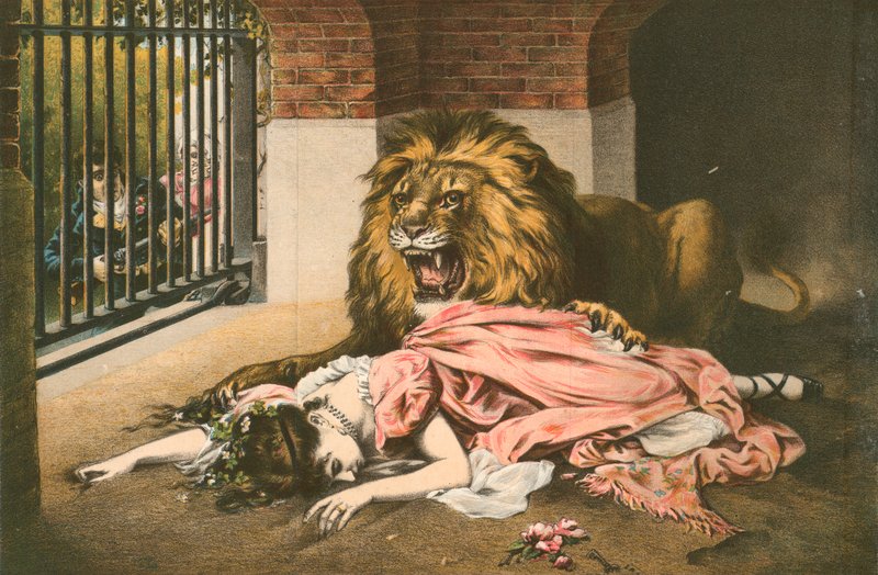 Die Braut des Löwen von Gabriel Max