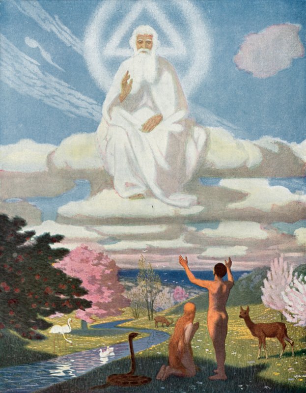 Adam und Eva im Paradies von Gebhard Fugel