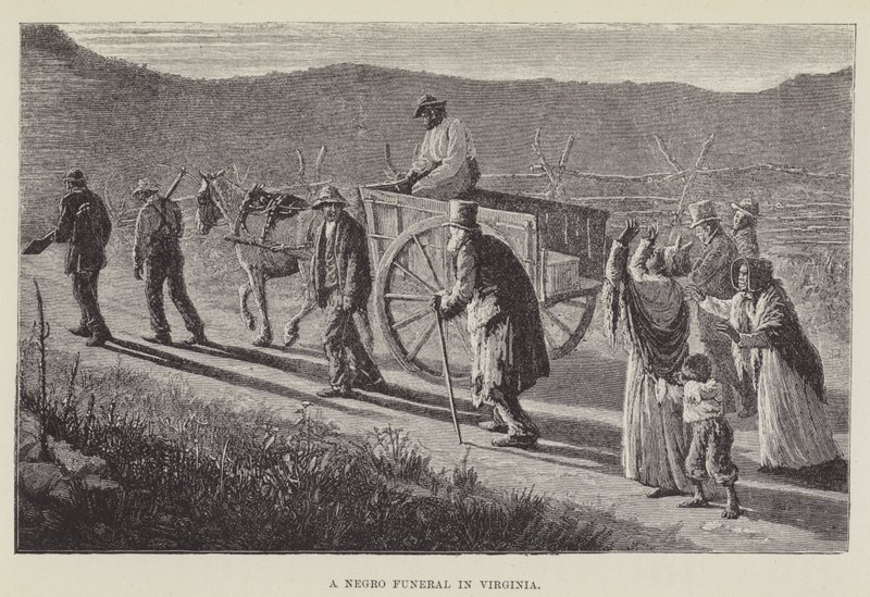 Eine Beerdigung eines Afroamerikaners in Virginia von George Augustus Sala