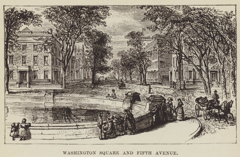 Washington Square und Fifth Avenue von George Augustus Sala