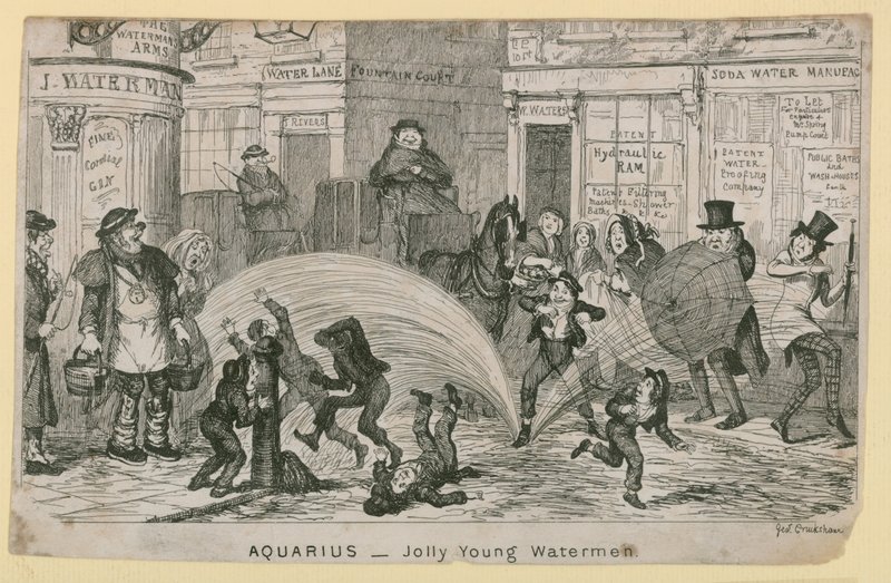 Fröhliche junge Wasserleute von George Cruikshank