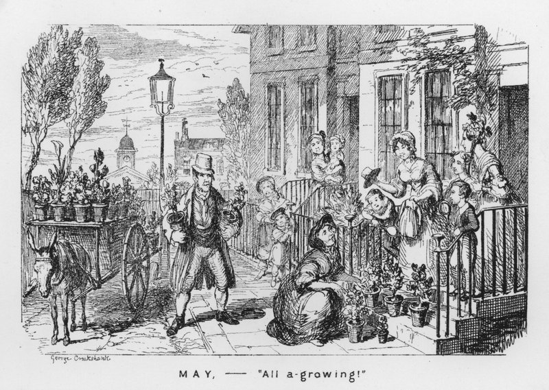 Mai, alles wächst (Stich) von George Cruikshank