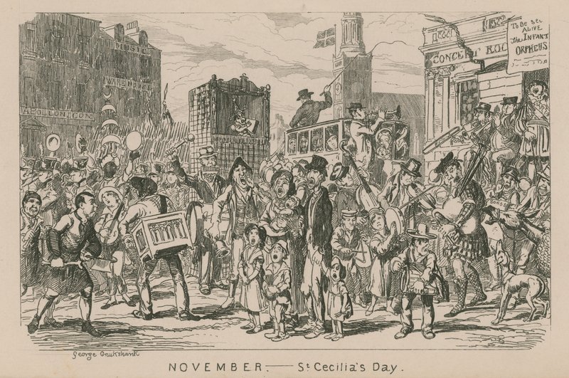 November - St. Cäcilientag von George Cruikshank