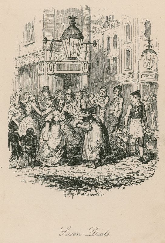 Seven Dials, London von George Cruikshank