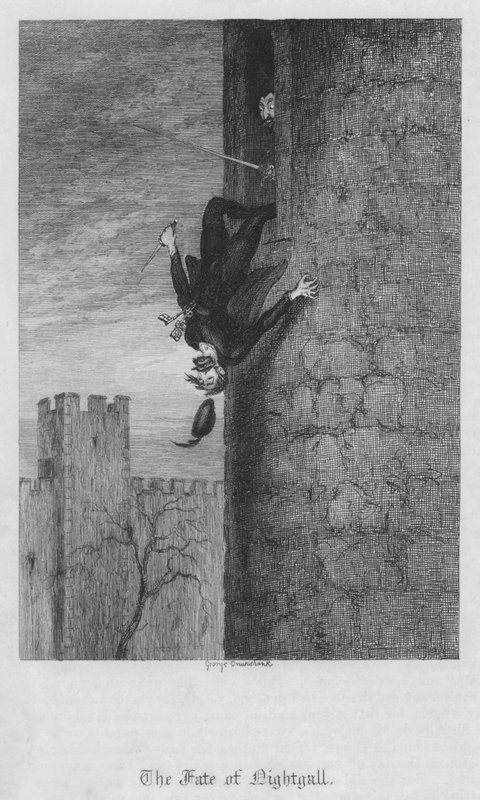 Das Schicksal von Nightgall (Gravur) von George Cruikshank
