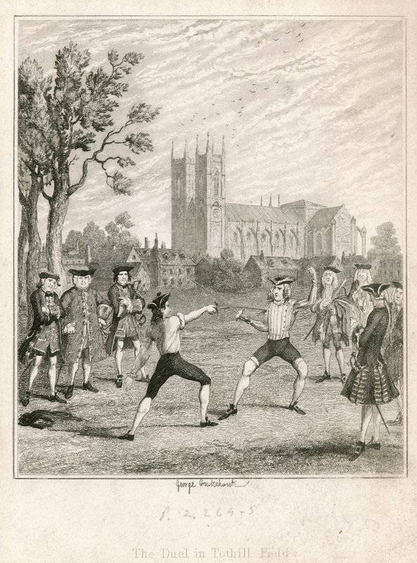 Das Duell in Tothill Fields von George Cruikshank