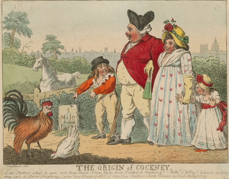 Der Ursprung des Cockney von George Cruikshank