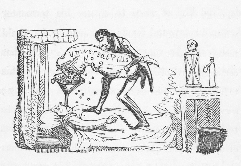 Universelle Pillen (Stich) von George Cruikshank