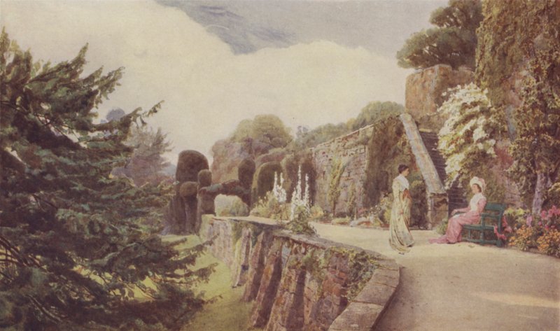 Die Untere Terrasse, Berkeley Castle von George Samuel Elgood