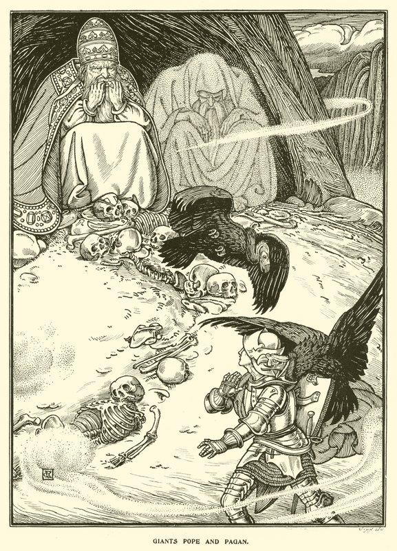 Riesen Papst und Heide von George Woolliscroft Rhead
