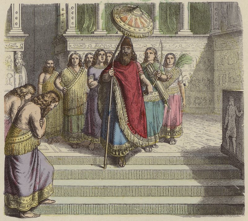 Assyrischer König und sein Gefolge von German School