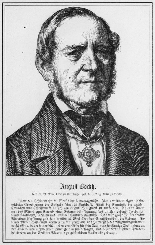 August Bockh (Stich) von German School