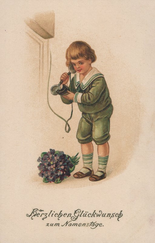 Junge mit Telefon von German School