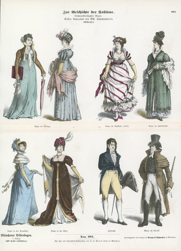 Kostüme des 19. Jahrhunderts von German School