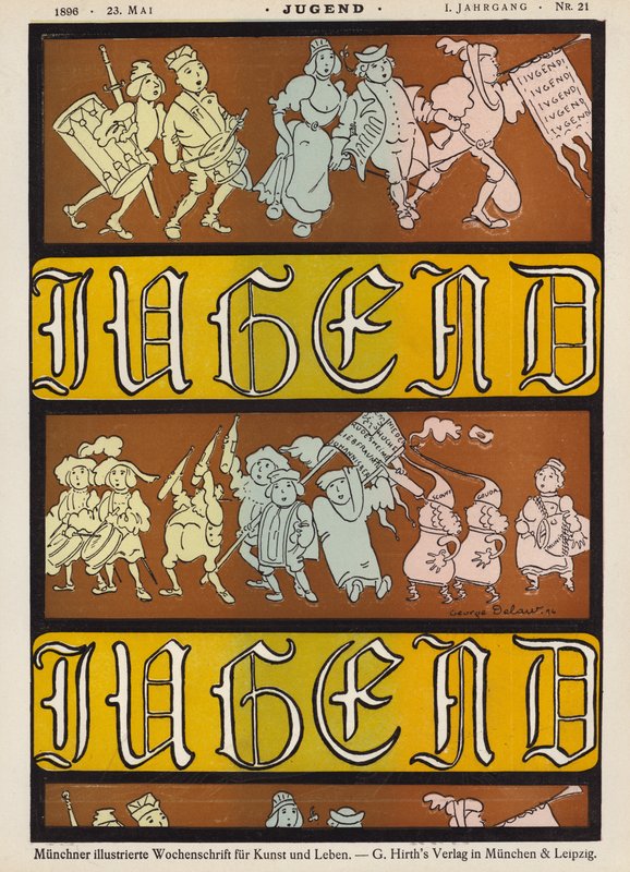 Titelillustration für Jugendmagazin, 1896 von German School