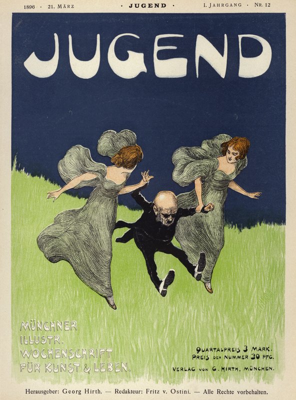 Titelillustration für die Zeitschrift Jugend, 1896 von German School