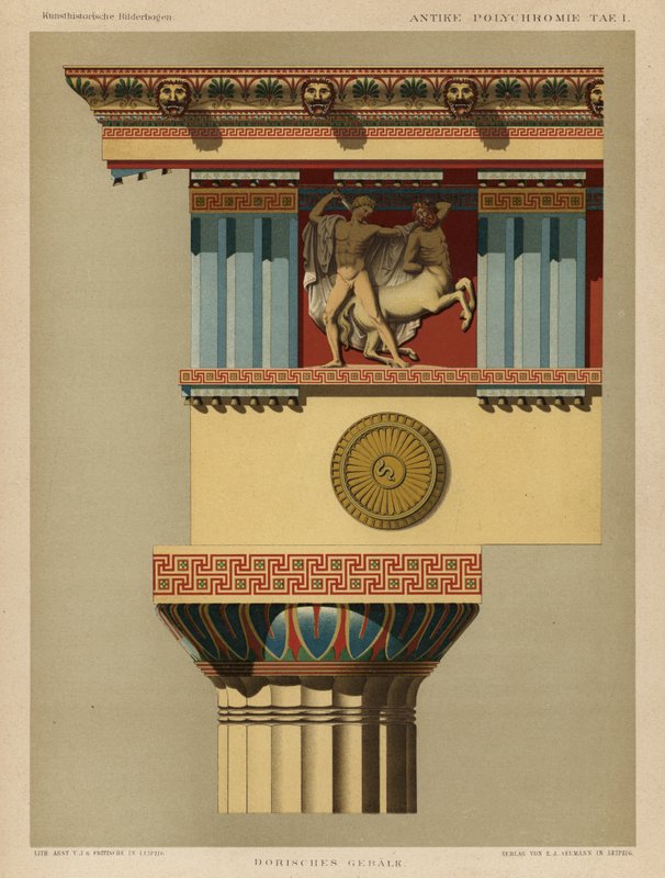 Doric Entablature von German School