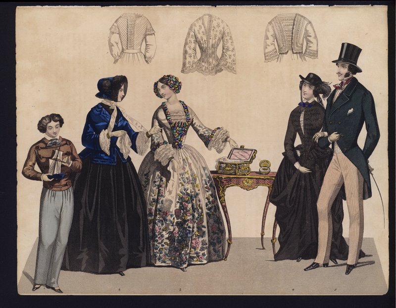 Deutsche Modeplatte, Mitte des 19. Jahrhunderts von German School