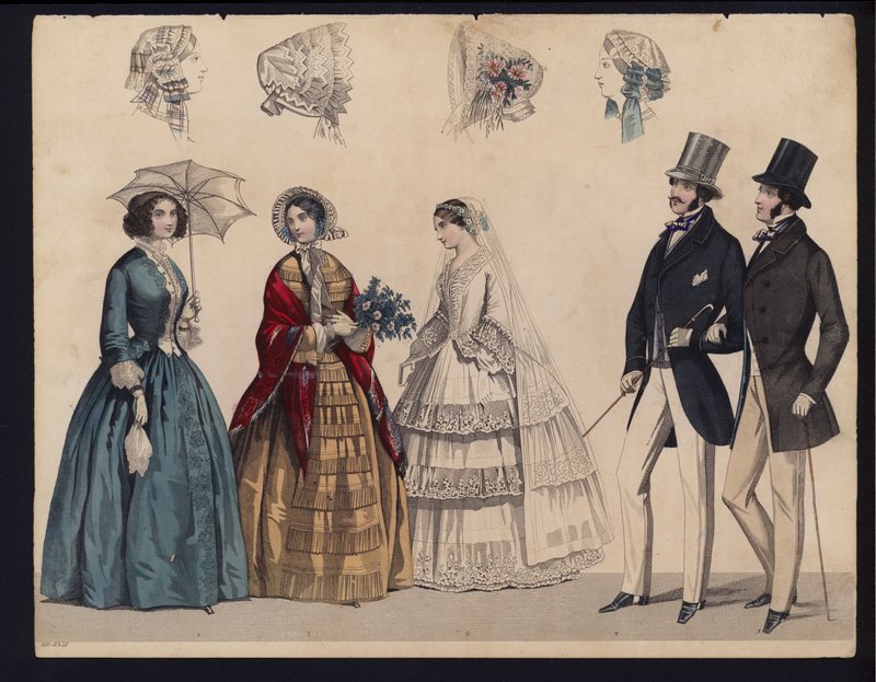Deutsche Modeplatte, Mitte des 19. Jahrhunderts von German School