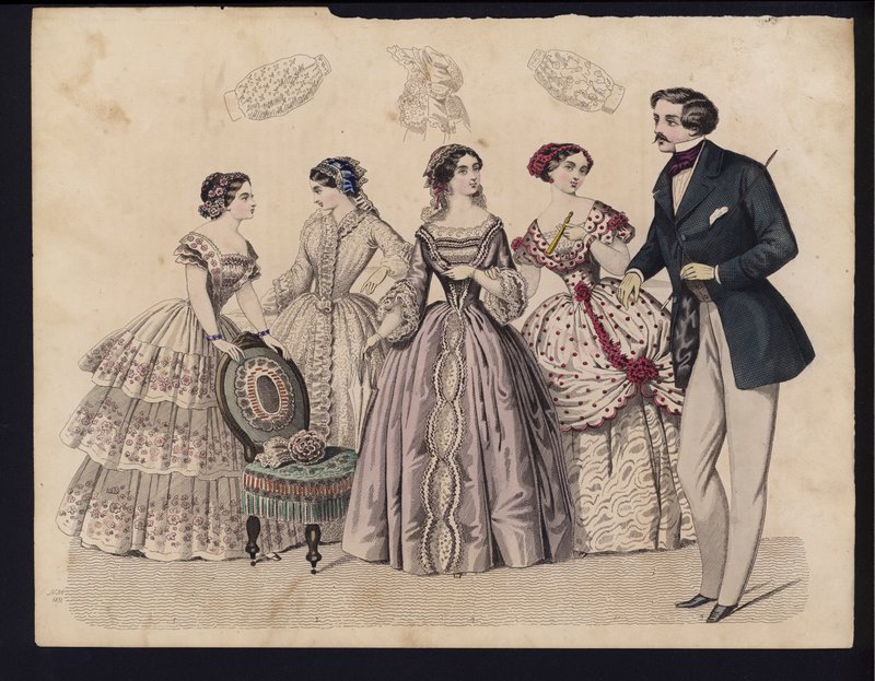 Deutsche Modeplatte, Mitte des 19. Jahrhunderts von German School