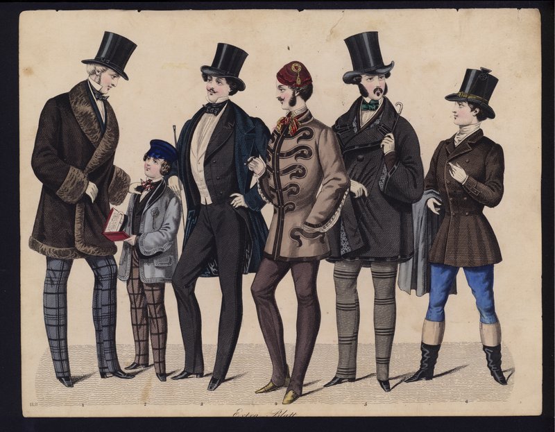 Deutsche Modeplatte, Mitte des 19. Jahrhunderts von German School