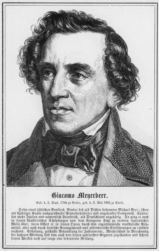 Giacomo Meyerbeer (Gravur) von German School