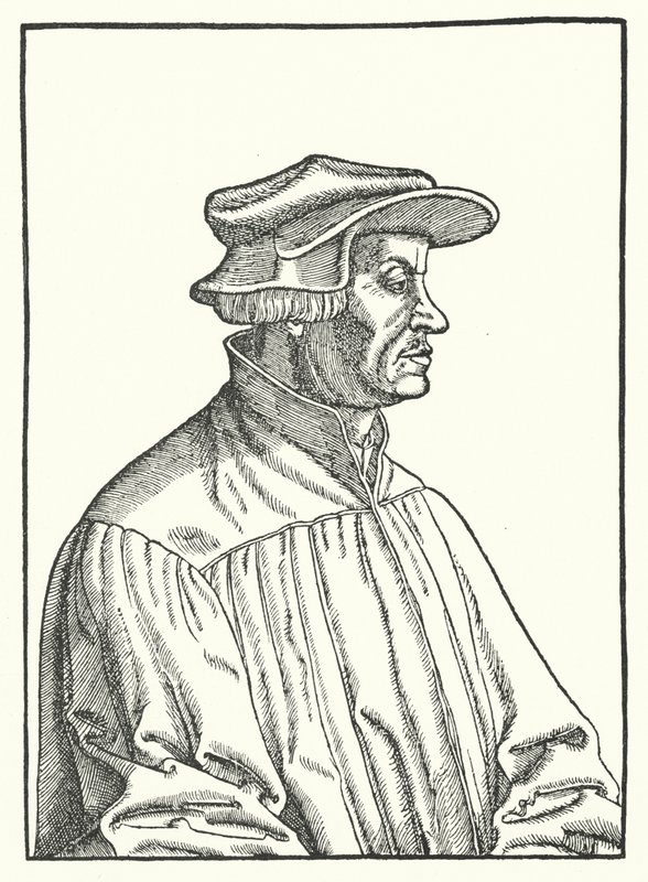 Huldrych Zwingli, Schweizer protestantischer Reformator (Gravur) von German School
