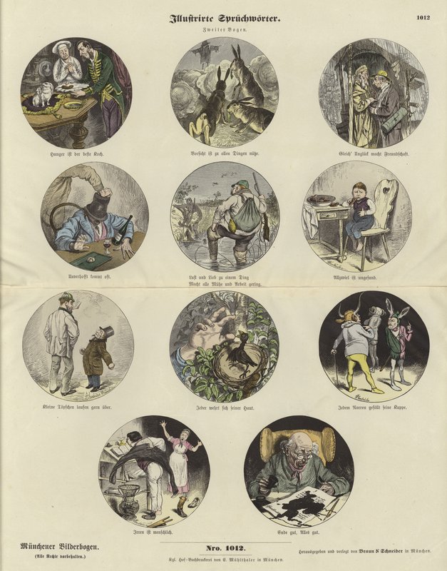 Illustrierte Sprichwörter von German School