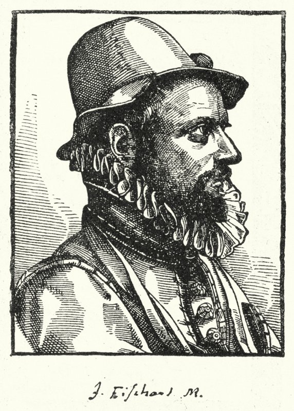 Johann Baptist Fischart, deutscher Satiriker (Stich) von German School
