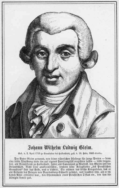 Johann Wilhelm Ludwig Gleim von German School