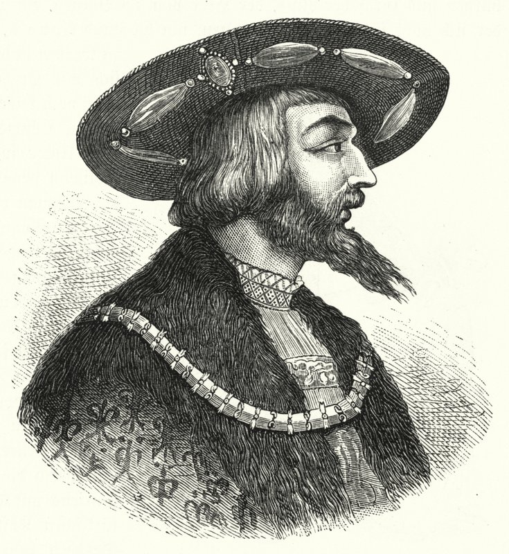 König Ludwig II. von Ungarn (Gravur) von German School