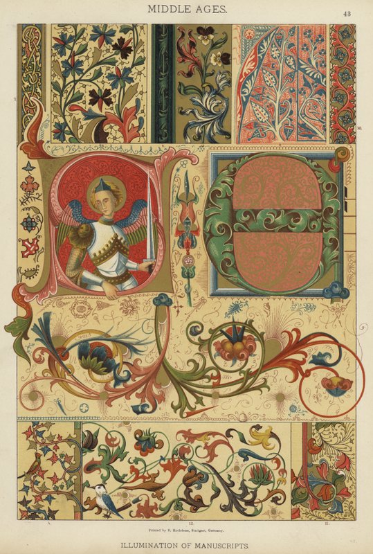 Mittelalter, Beleuchtung von Manuskripten von German School