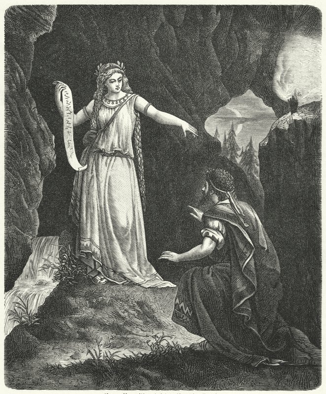 Numa Pompilius mit der Nymphe Egeria von German School