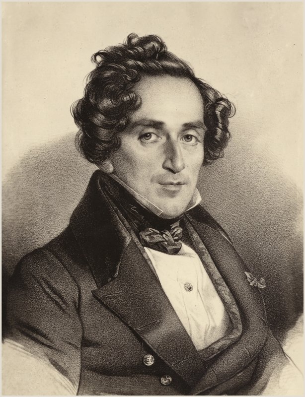 Porträt von Giacomo Meyerbeer von German School