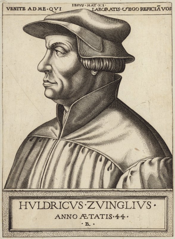 Porträt von Huldrych Zwingli von German School