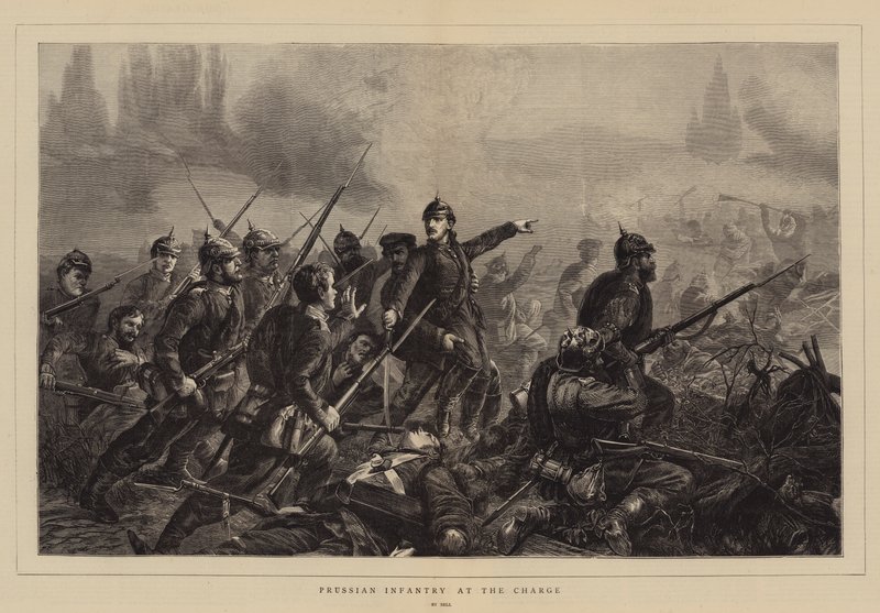 Preußische Infanterie im Angriff von German School