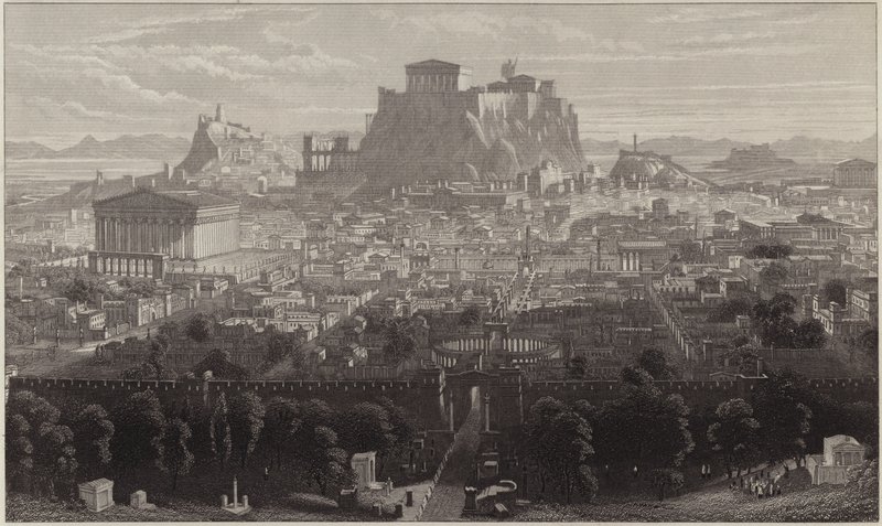 Rekonstruktion des antiken Athen von German School
