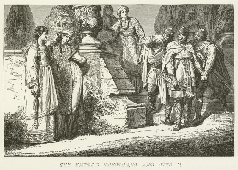 Die Kaiserin Theophano und Otto II. von German School