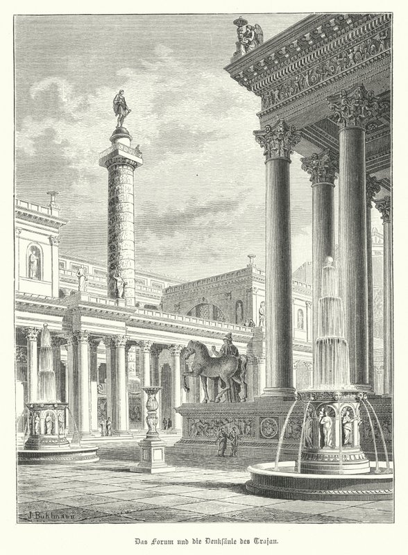 Trajanssäule und Forum, Rom von German School