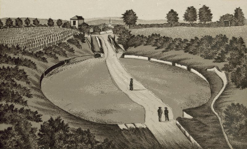 Trier: Amphitheater (Lithografie) von German School
