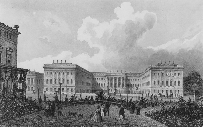 Universitätsgebäude, Berlin (Stahlstich) von German School