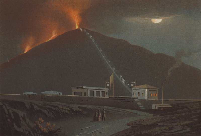 Ausbruch des Vesuvs, 1880 von German School