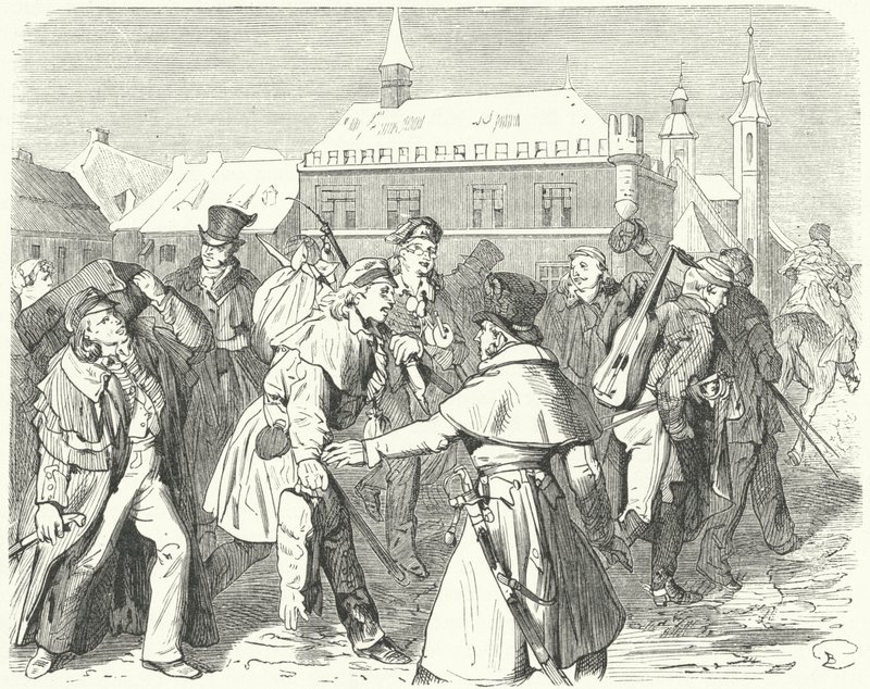 Streik der Studenten der Universität Göttingen, Deutschland von German School