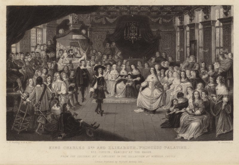 König Karl II. und Elisabeth, Prinzessin Palatina von Gheerart Janssen