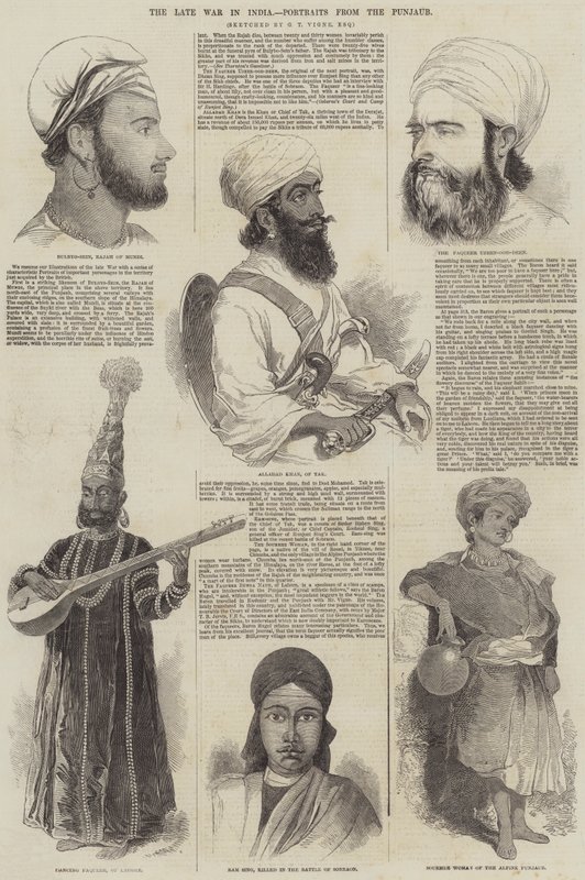 Der letzte Krieg in Indien, Porträts aus dem Punjab von Godfrey Thomas Vigne