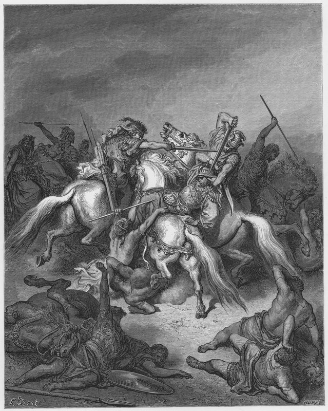 Abischai rettet David das Leben von Gustave Dore