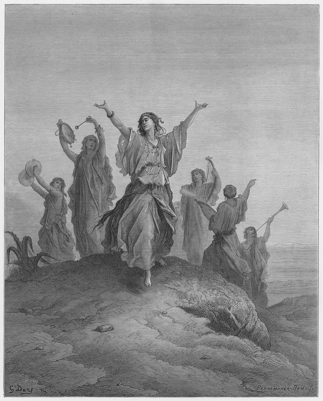 Jephtas Tochter kommt ihrem Vater entgegen von Gustave Dore